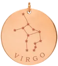 14k gold constellation & zodiac medium disc charm