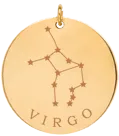 14k gold constellation & zodiac medium disc charm