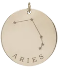 14k gold constellation & zodiac medium disc charm