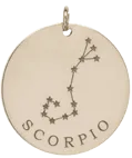 14k gold constellation & zodiac medium disc charm