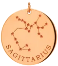 14k gold constellation & zodiac medium disc charm