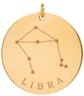 14k gold constellation & zodiac medium disc charm