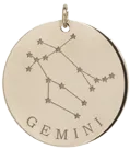 14k gold constellation & zodiac medium disc charm