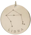 14k gold constellation & zodiac medium disc charm