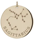 14k gold constellation & zodiac medium disc charm