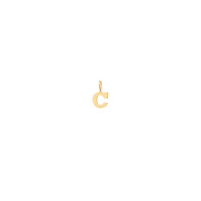 14k Large Initial Letter Charm Pendant