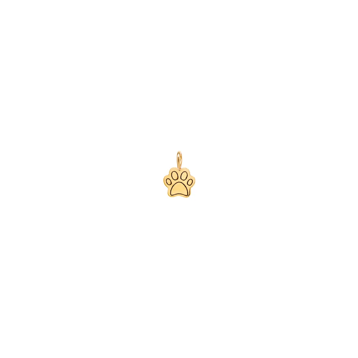 14k Midi Bitty Dog Paw Charm