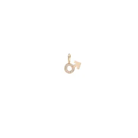 14k Midi Bitty Pavé Diamond Male Symbol Charm