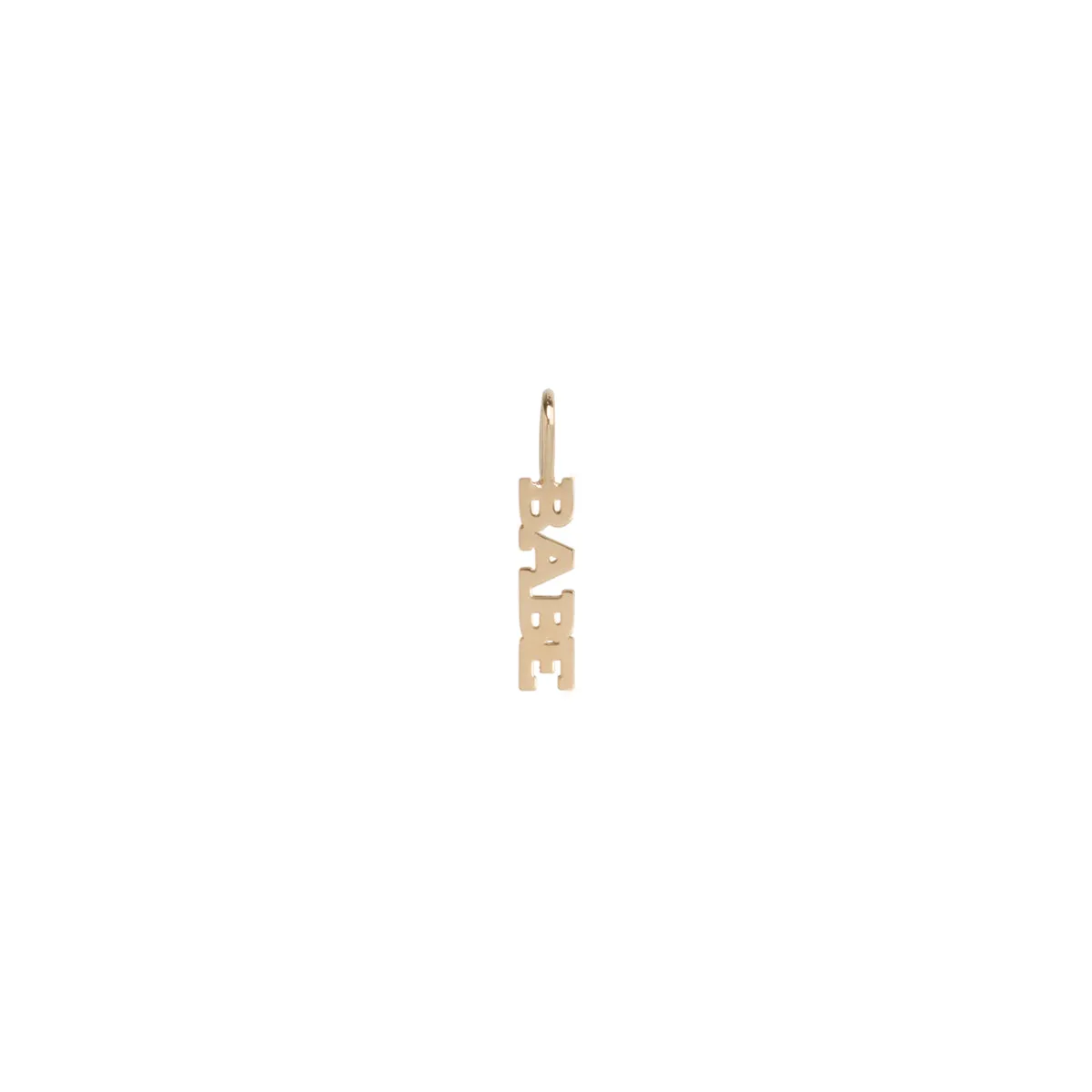 14k tiny BABE charm pendant