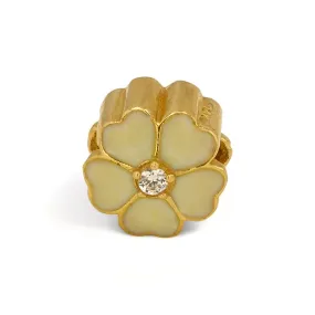 14K yellow gold color  white clover Astra charm-52747