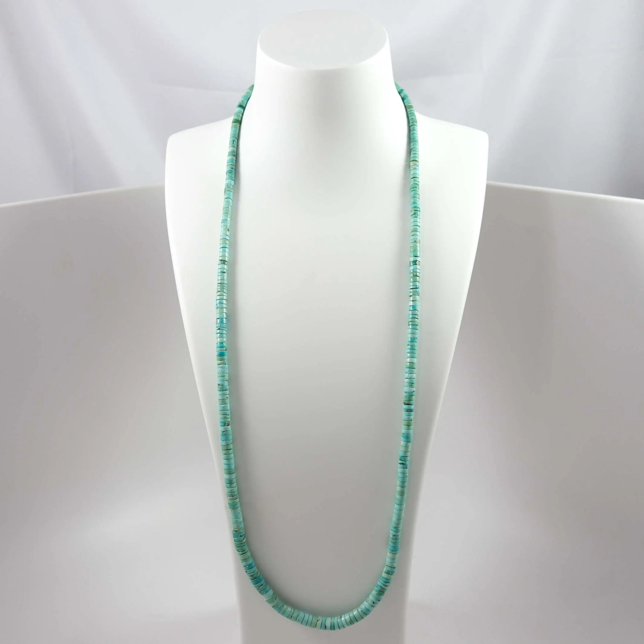 1980s Turquoise Heishi Necklace