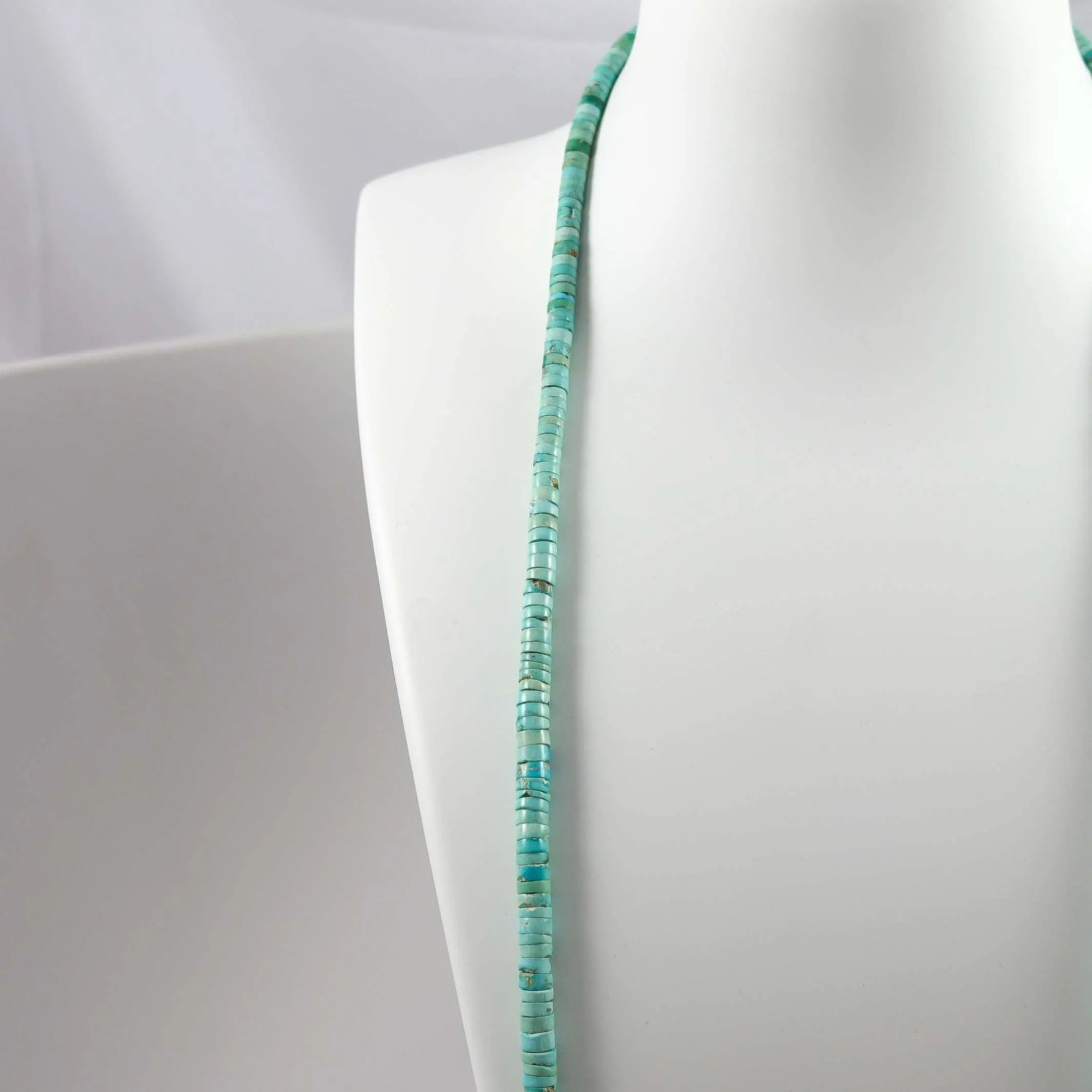 1980s Turquoise Heishi Necklace