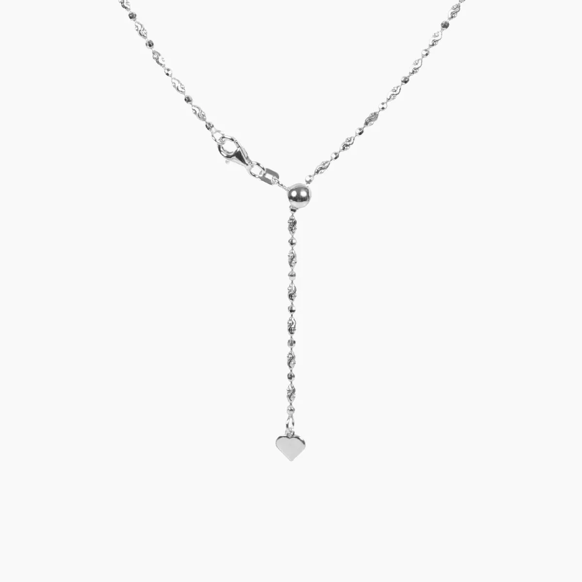 24 Italian Luna Bead Adjustable Chain (Silver)