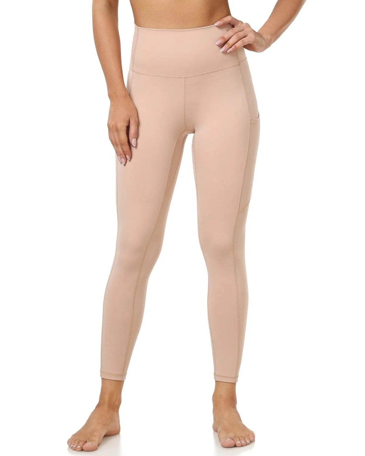 25" High Waisted Athletic Pants With Pocket