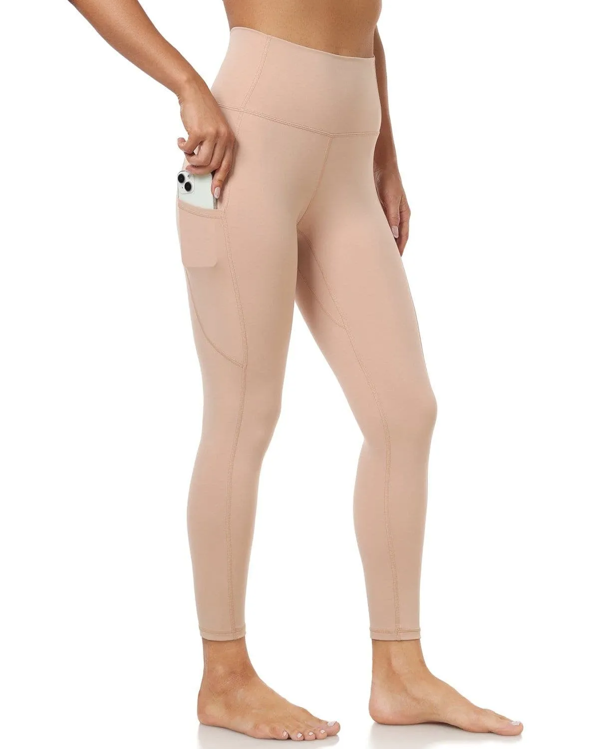 25" High Waisted Athletic Pants With Pocket