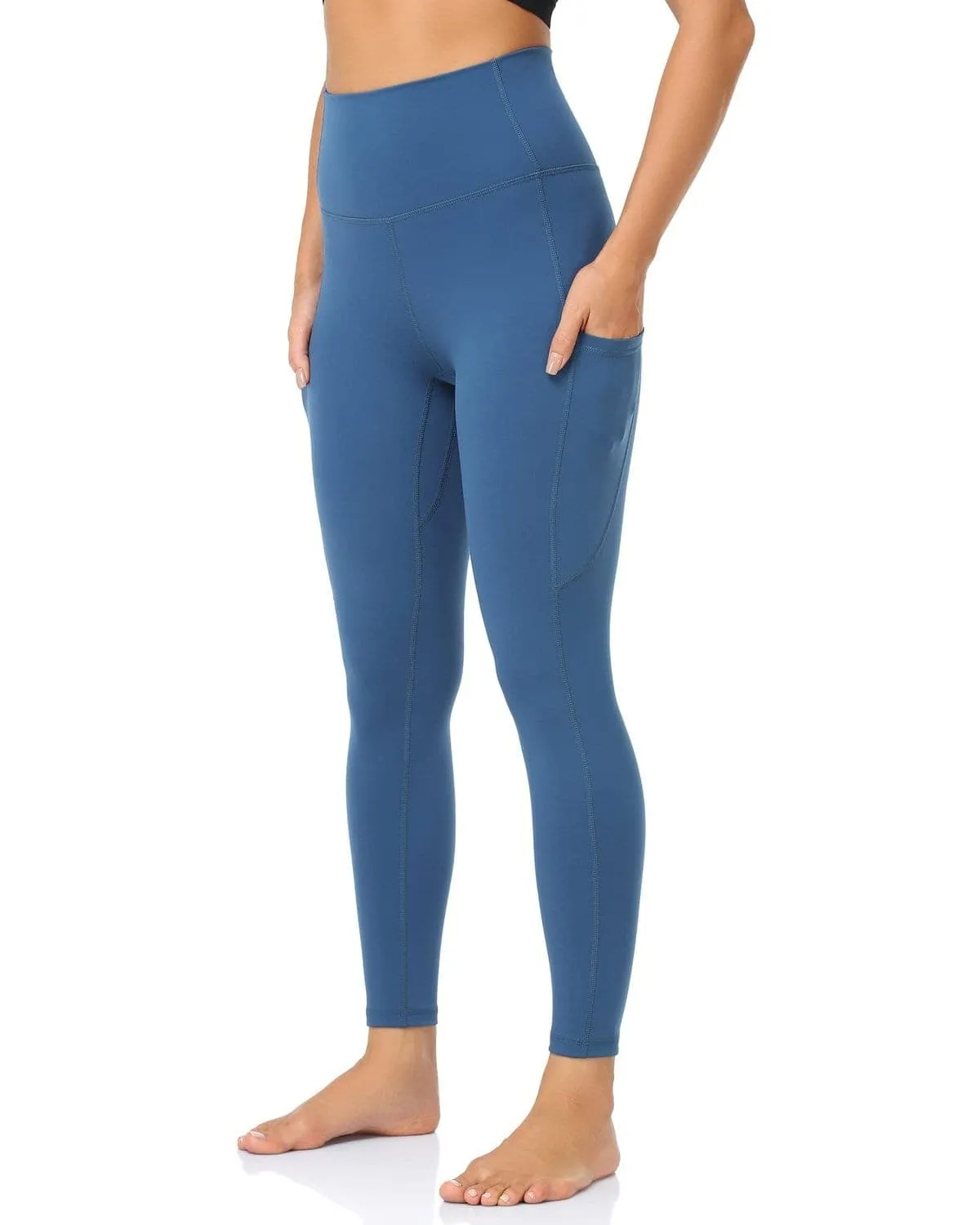 25" High Waisted Athletic Pants With Pocket