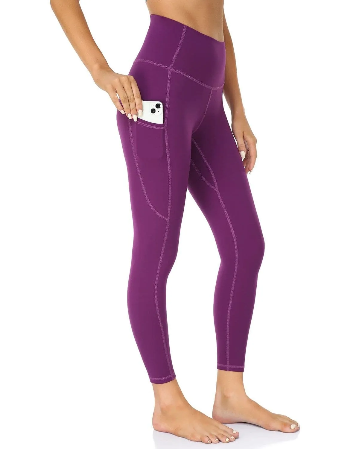 25" High Waisted Athletic Pants With Pocket