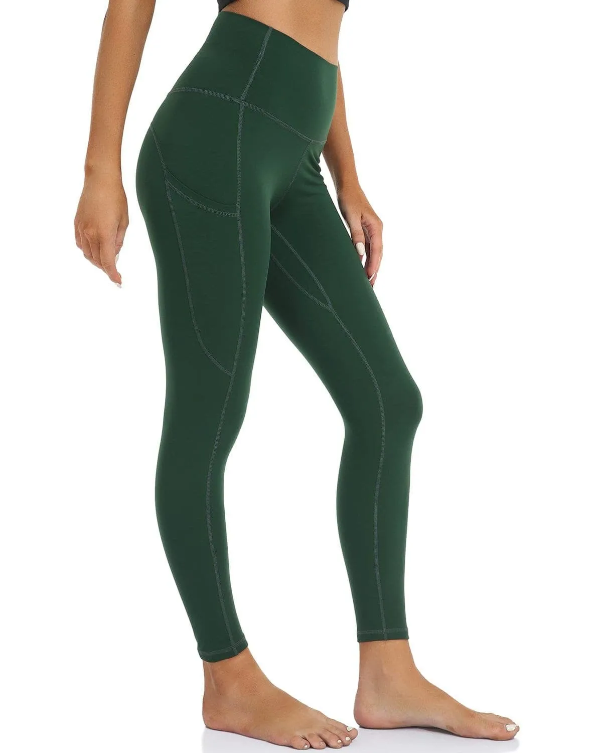 25" High Waisted Athletic Pants With Pocket