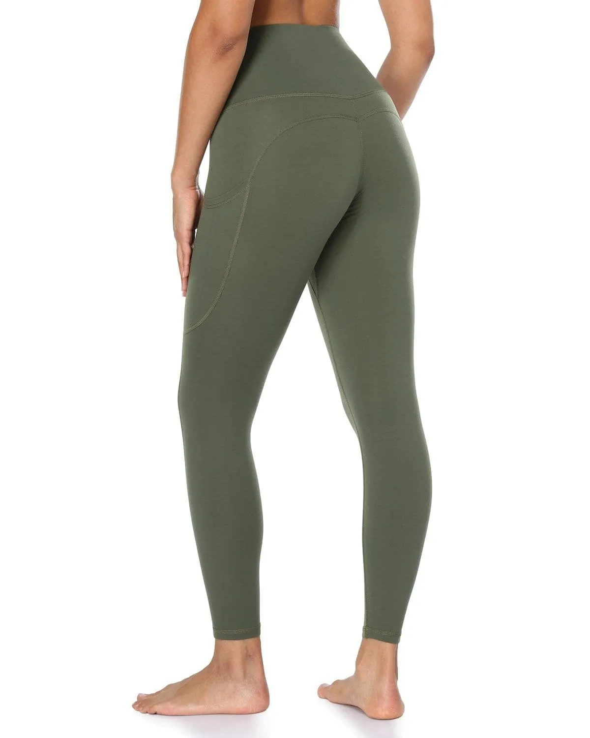 25" High Waisted Athletic Pants With Pocket