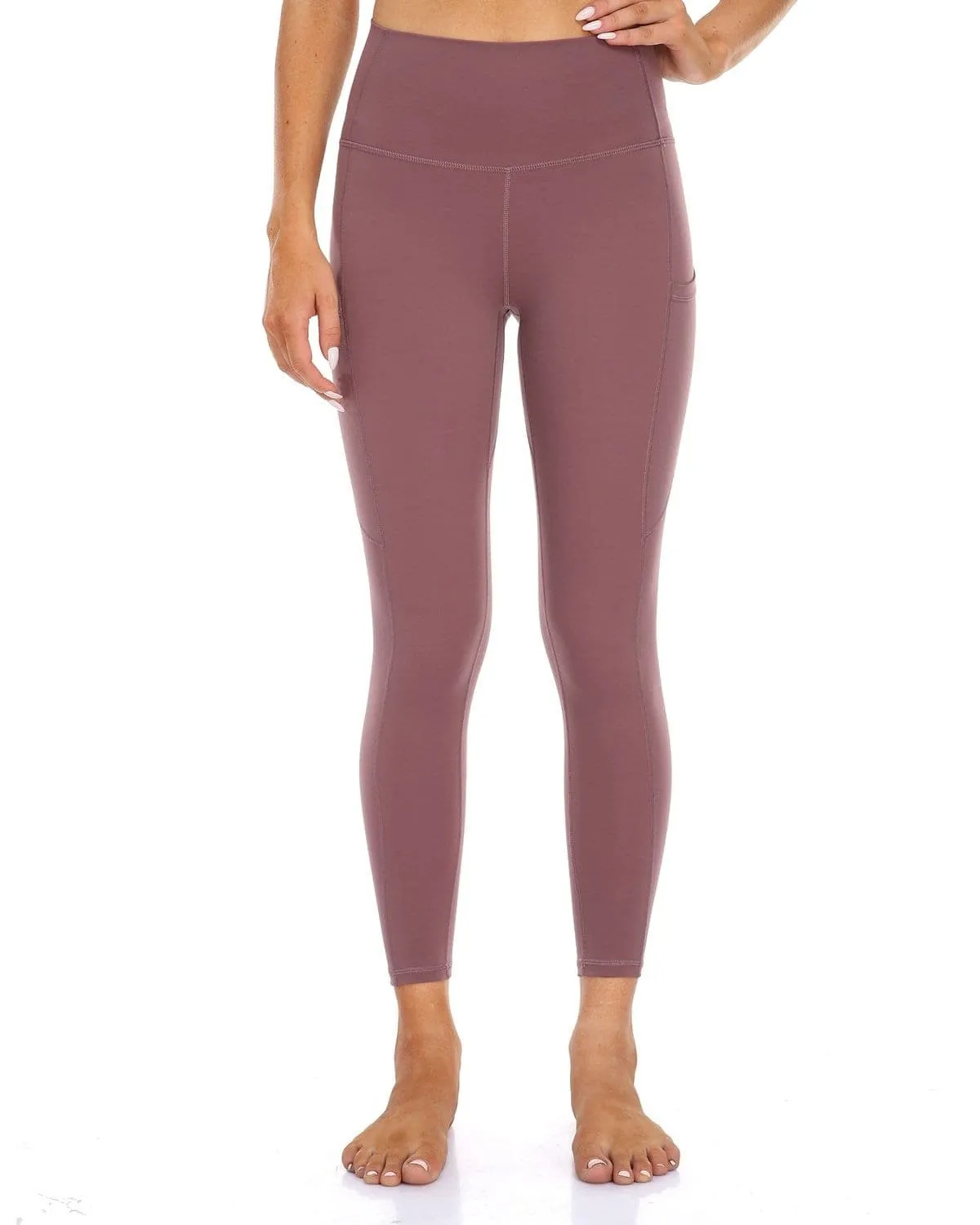 25" High Waisted Athletic Pants With Pocket