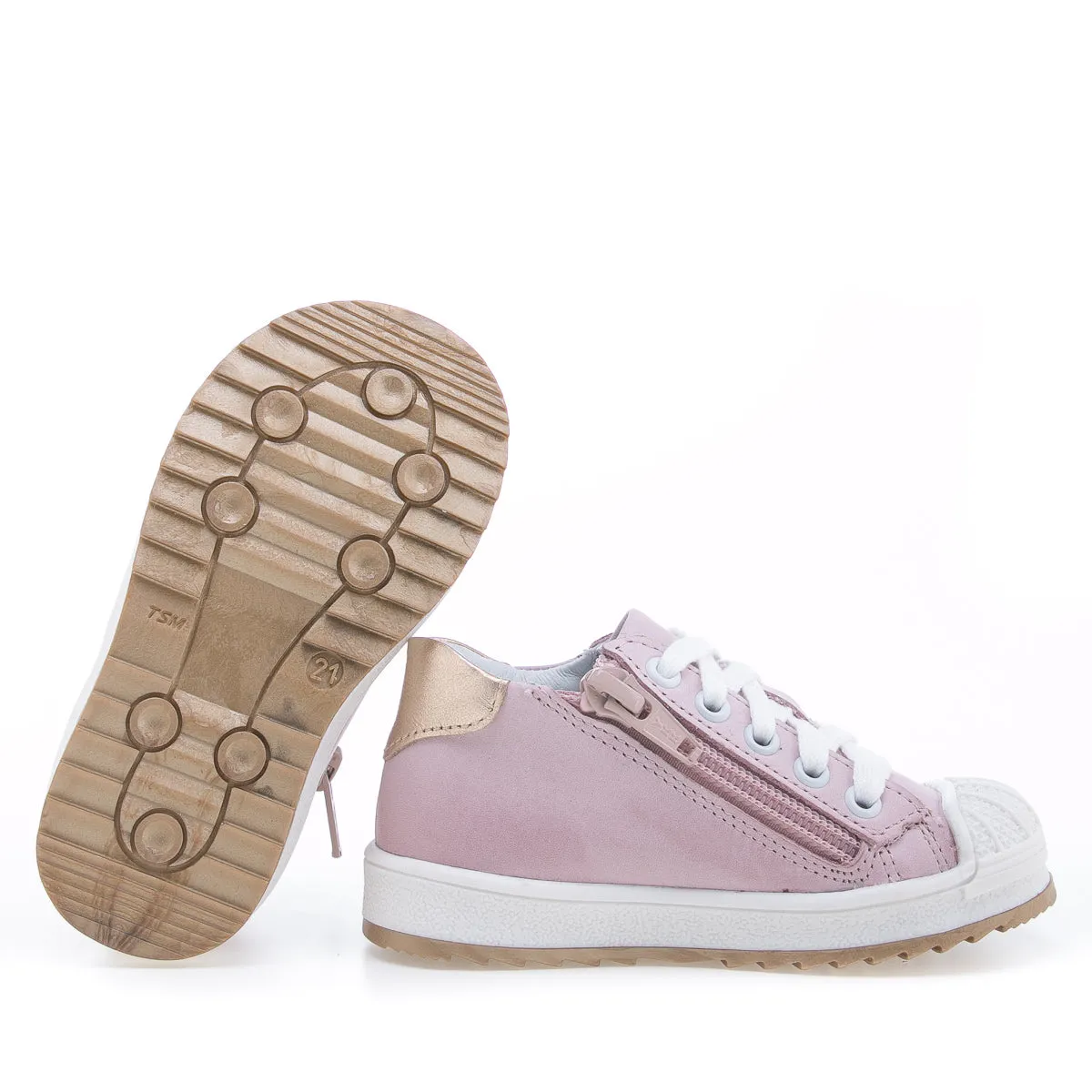 (2627A-20/2628A-20) Low Bumper Trainers pink with Zipper