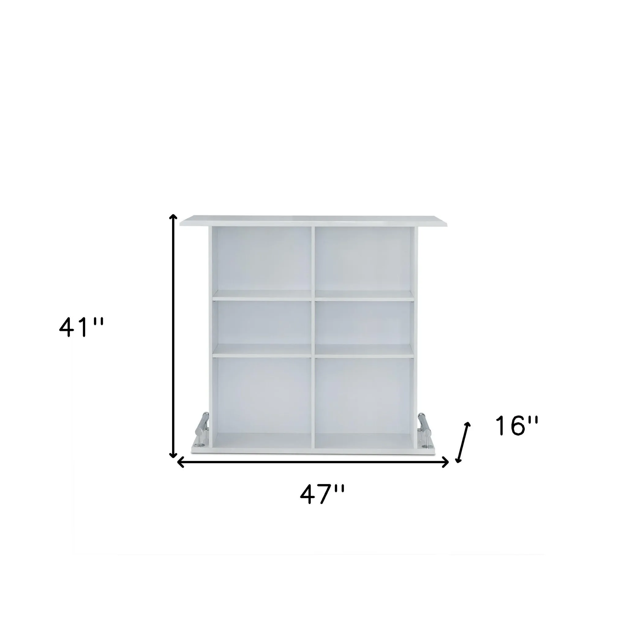 47 White Rectangular Manufactured Wood Bar Table