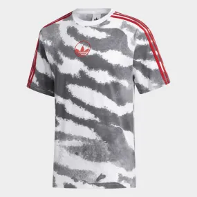 Adidas Originals Men's Zebra Print Tee Shirt - White