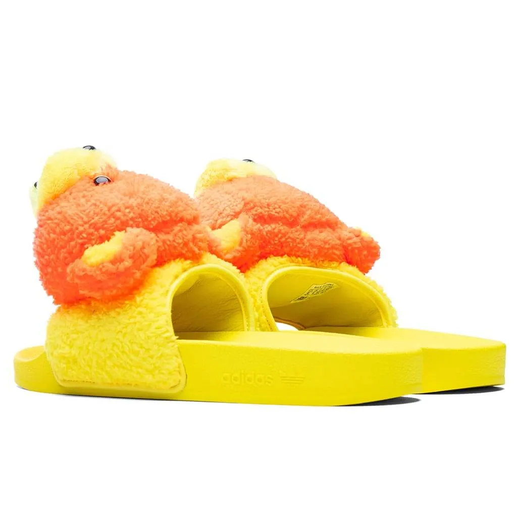 Adidas Originals x Jeremy Scott Adilette Teddy - Solar Orange/Bright Yellow