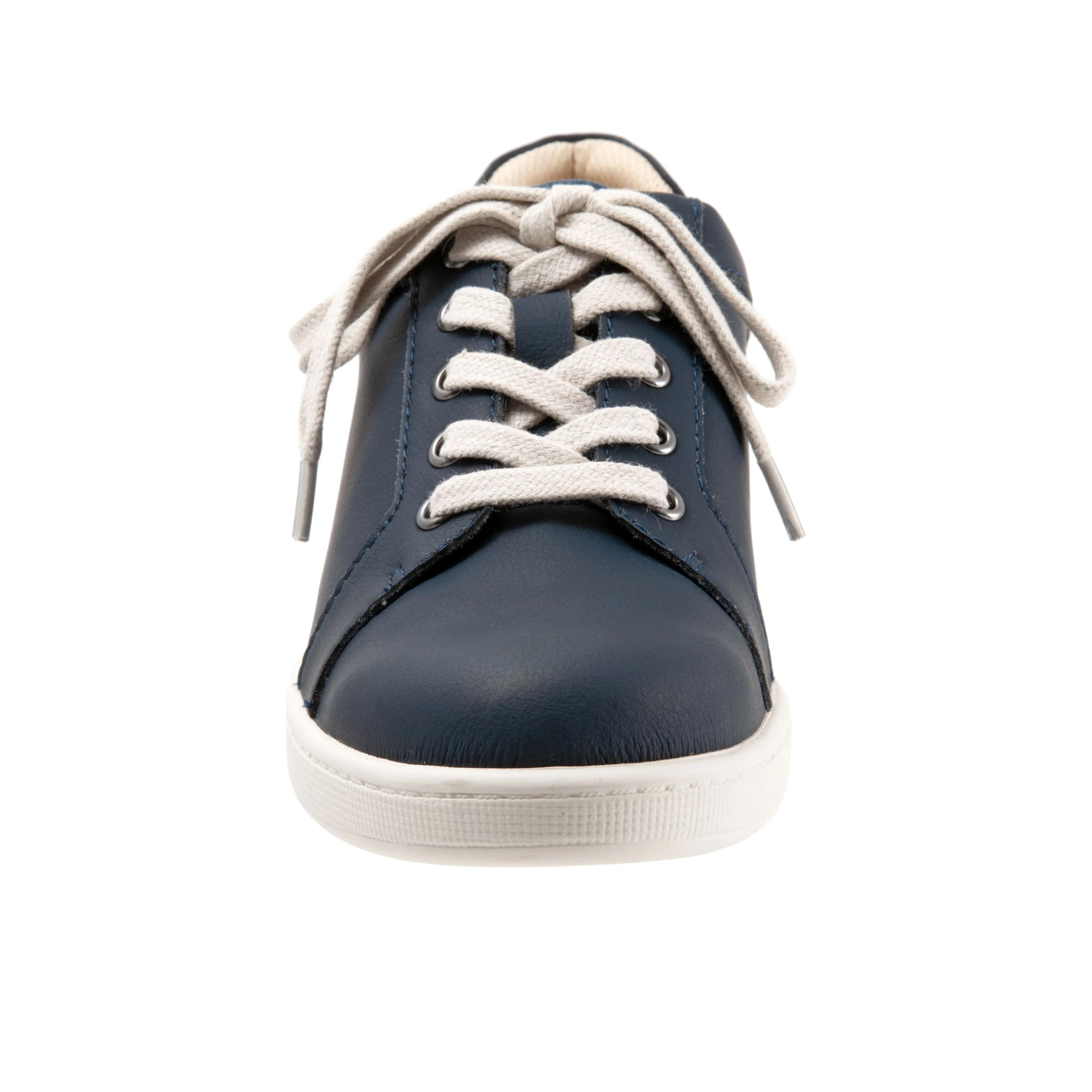 Adore Navy Leather Lace-up Casuals