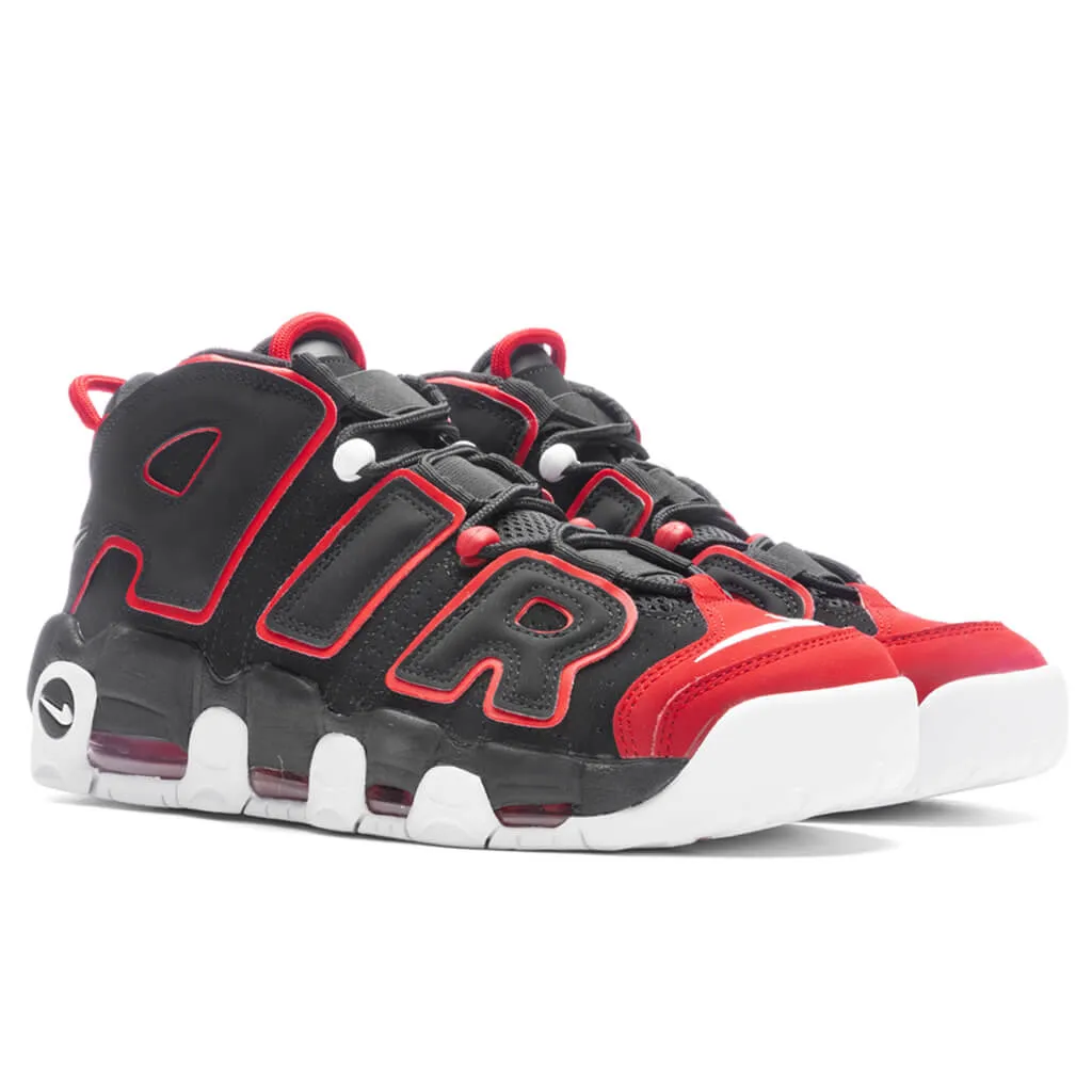 Air More Uptempo '96 - Black/Black/University Red