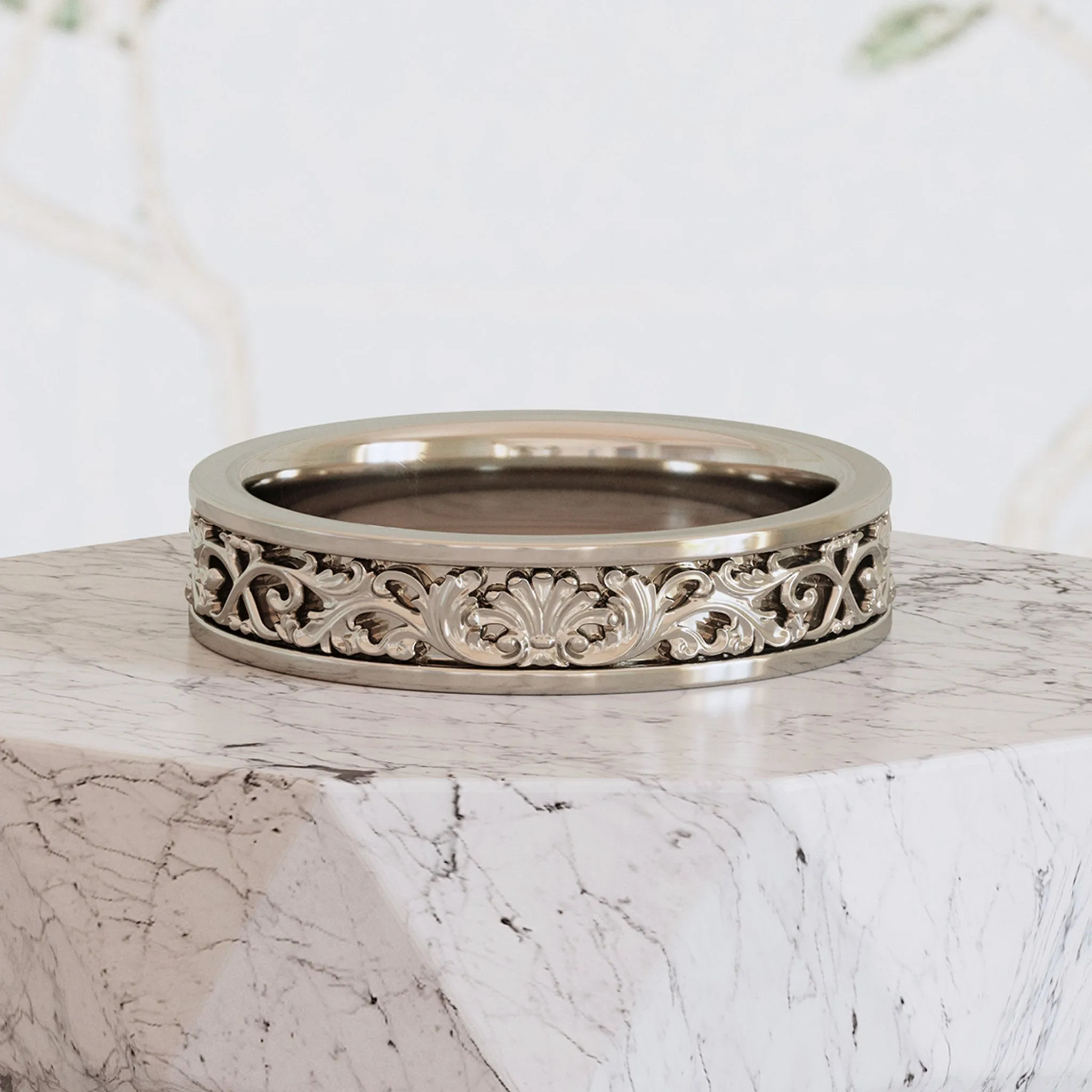 Amelie Flourish Wedding Ring