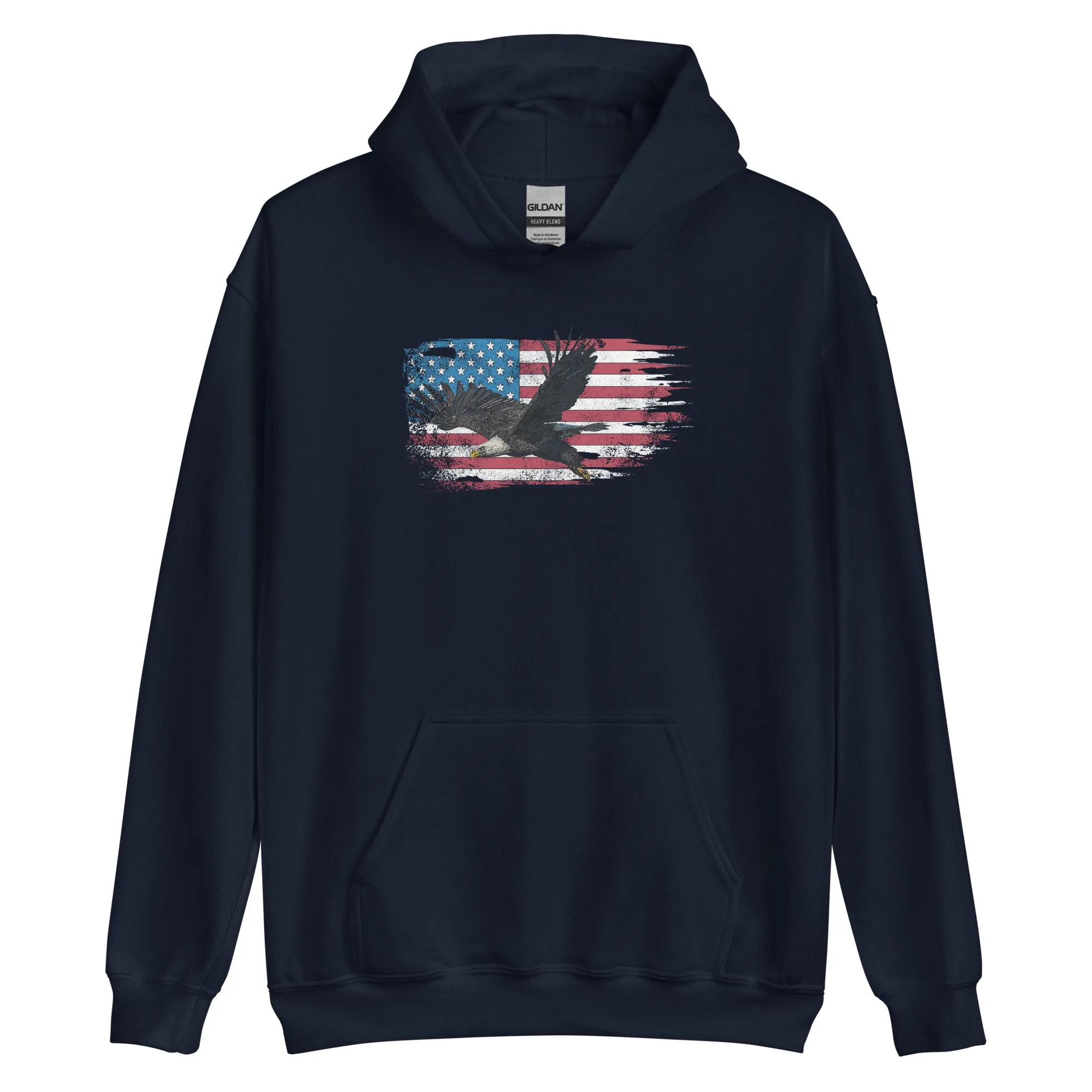 American Flag Hoodie Bald Eagle Sweatshirt