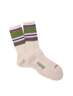 Anonymous Ism Gohemp Random Striped Pile Crew Socks Green