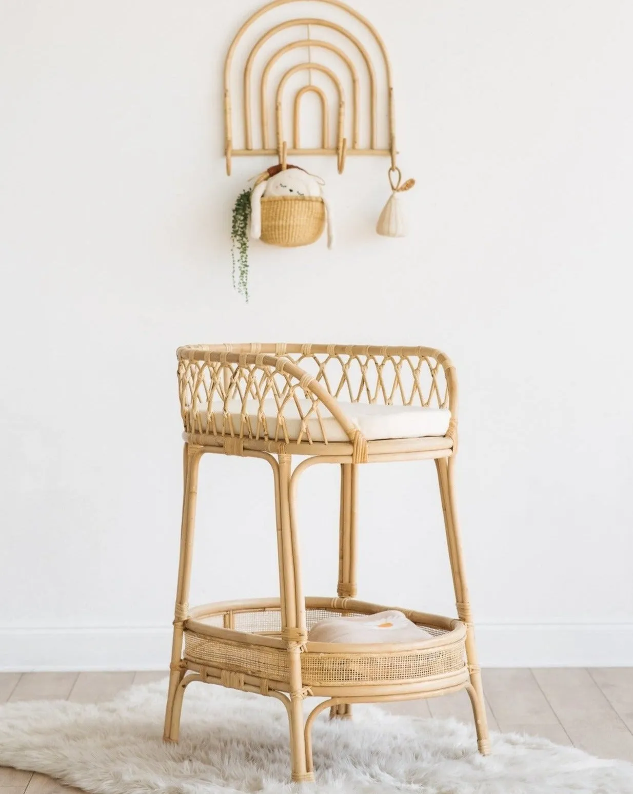 Aria Full-Sized Rattan Changing Table