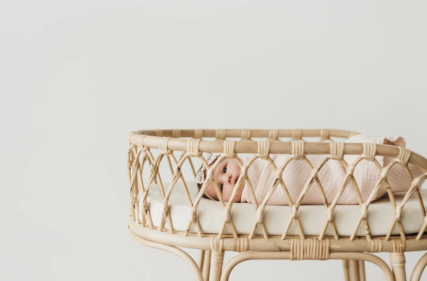 Aria Full-Sized Rattan Changing Table