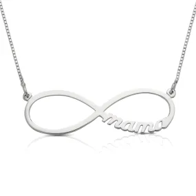 Better Jewelry Personalized .925 Sterling Silver Infinity Sign Name Necklace (MADE IN USA)