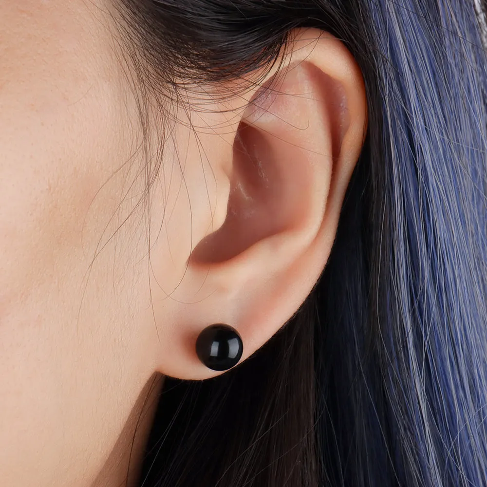 Black Agate Stud