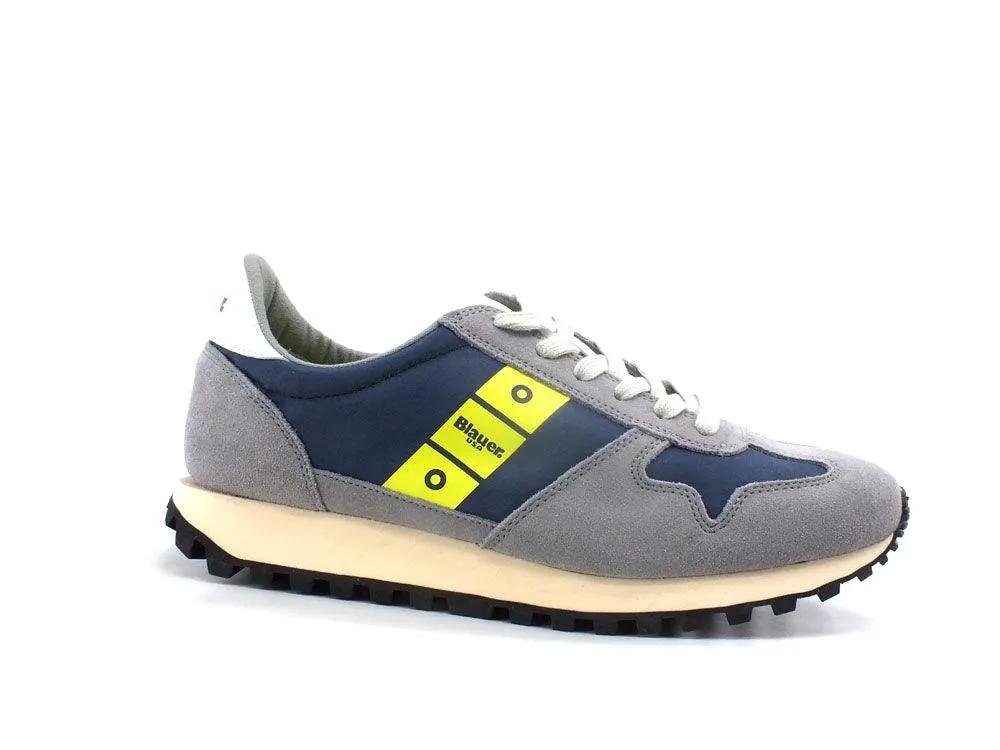 BLAUER Dawson 02 Sneaker Nylon Navy Grey Yellow S2DAWSON02