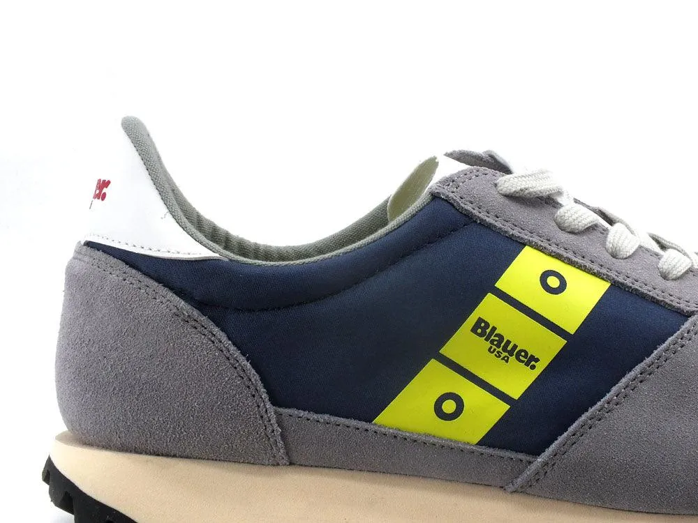 BLAUER Dawson 02 Sneaker Nylon Navy Grey Yellow S2DAWSON02