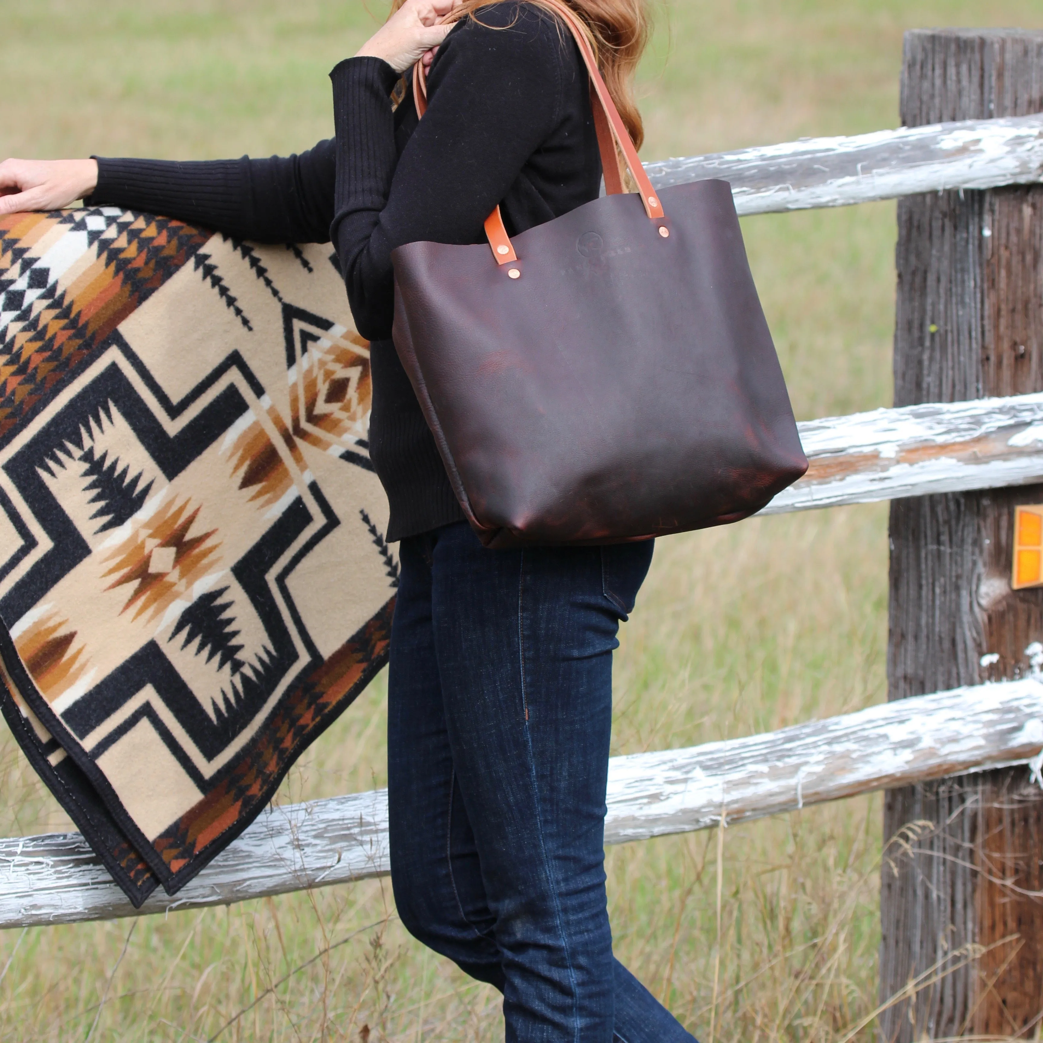 Brown Leather Tote Bag