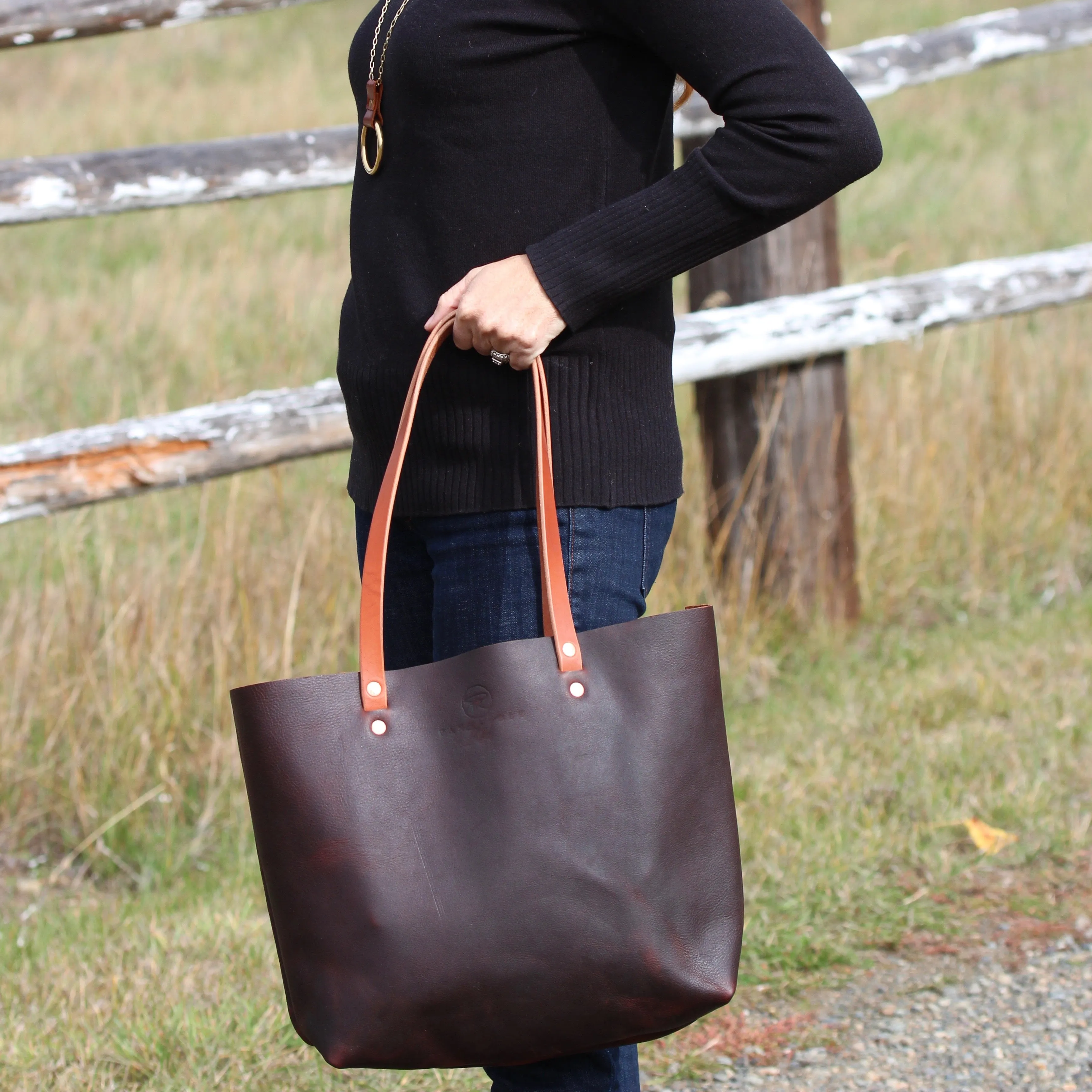 Brown Leather Tote Bag