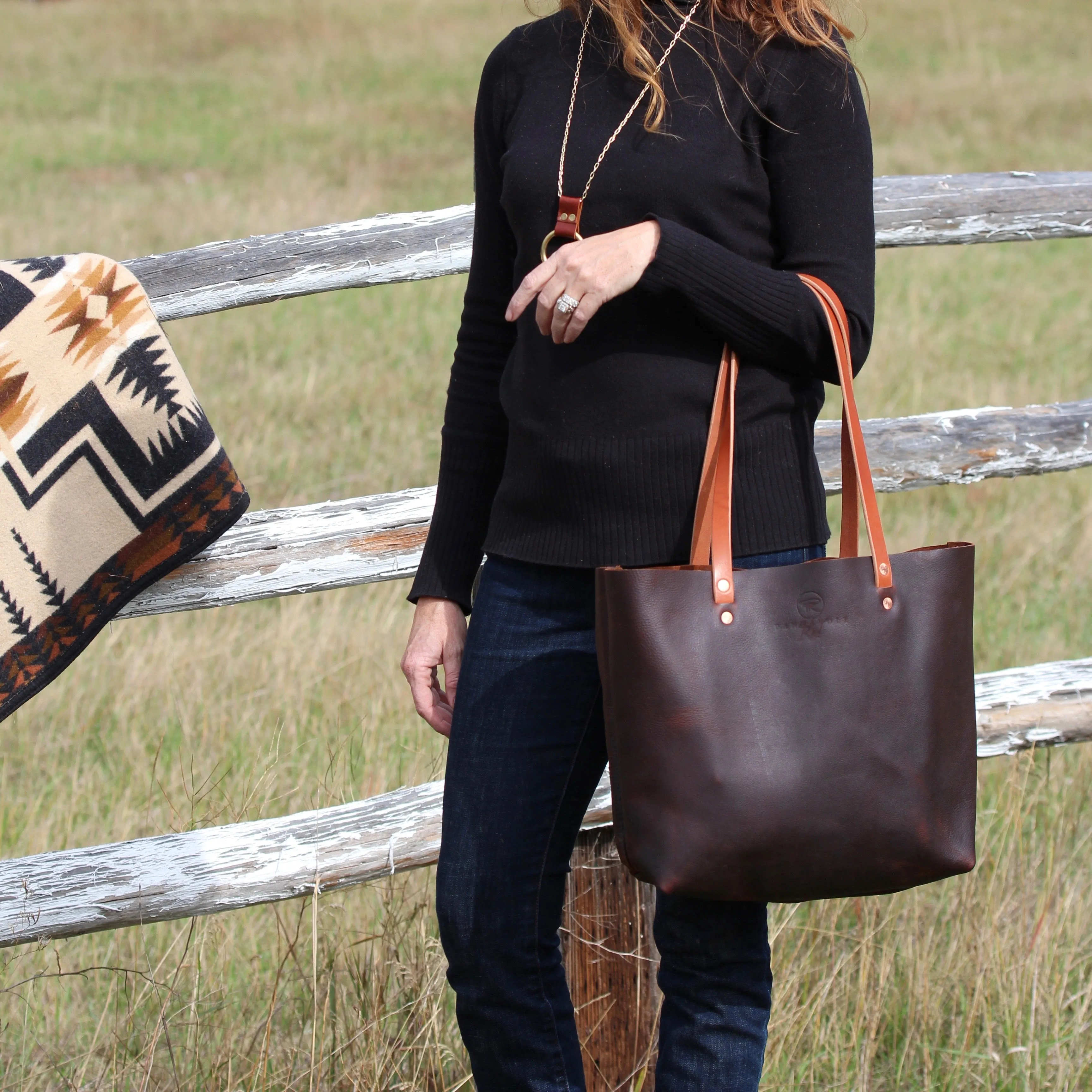 Brown Leather Tote Bag