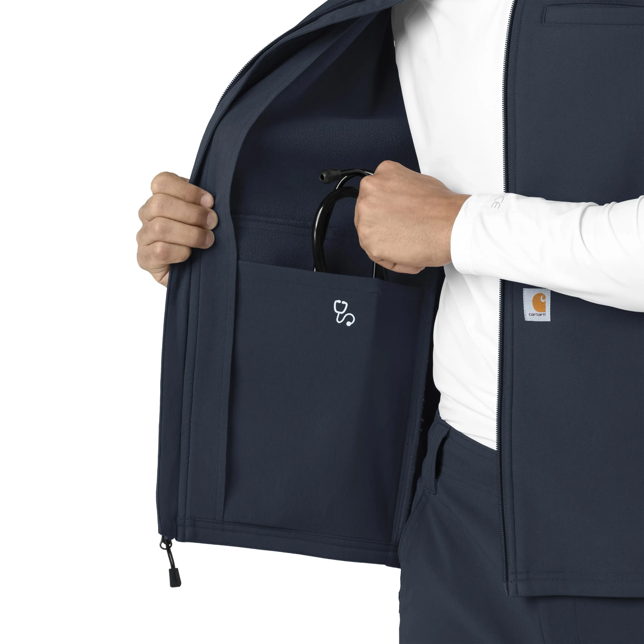 Carhartt Rugged Flex Men's Bonded Fleece Vest - Navy