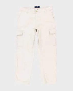 Chaps Cream Cargo Trousers - W34 L28