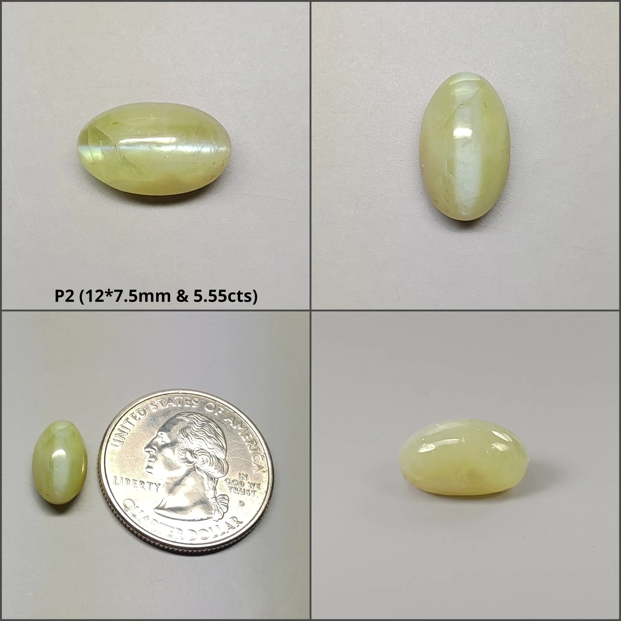 CHRYSOBERYL CAT'S EYE Gemstone Cabochon : Natural Untreated Unheated Cat's Eye Oval & Round Shape Lots