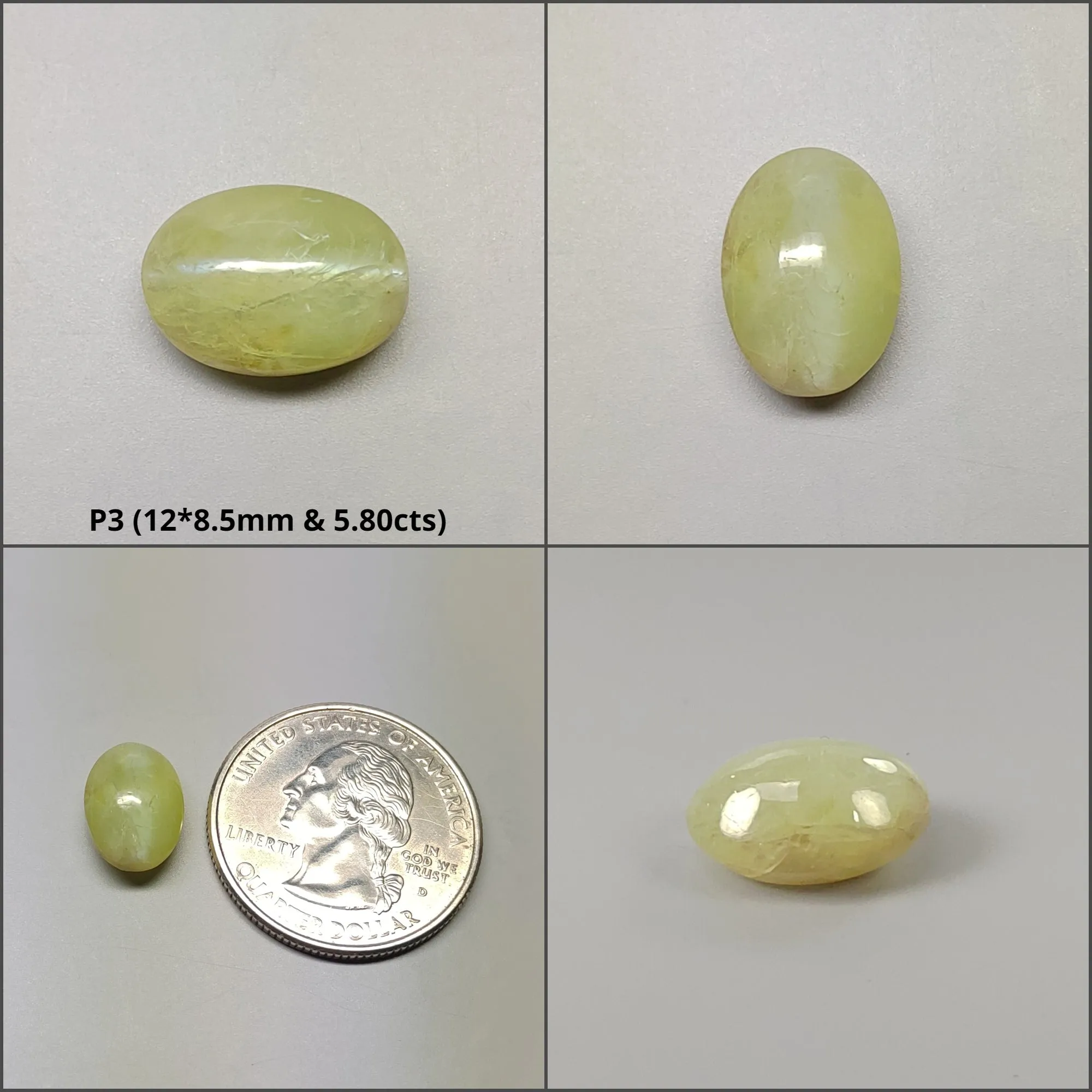 CHRYSOBERYL CAT'S EYE Gemstone Cabochon : Natural Untreated Unheated Cat's Eye Oval & Round Shape Lots