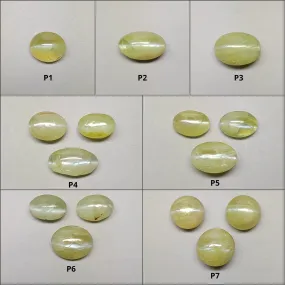 CHRYSOBERYL CAT'S EYE Gemstone Cabochon : Natural Untreated Unheated Cat's Eye Oval & Round Shape Lots