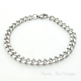 Curb-Link Bracelet for Men - Mens Chain Bracelet