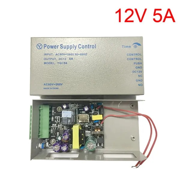 DC12V 5A Access Control Power Supply Transformer Door Adapter Covertor AC 90~260V for RFID Fingerprint Access Control