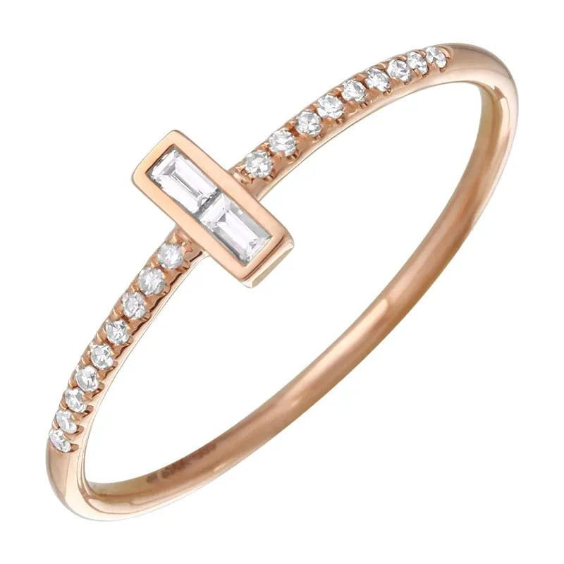 Diamond Pave Illusion Sideway Band